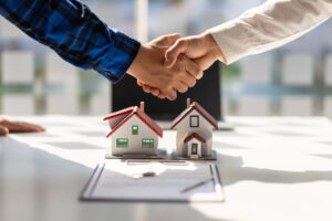Homeowners discussing whether it is time to rightsize their home